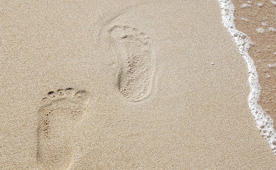 Spuren im Sand